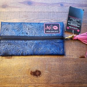 Makeup Junkie Mini Bag in Indigo Nights print